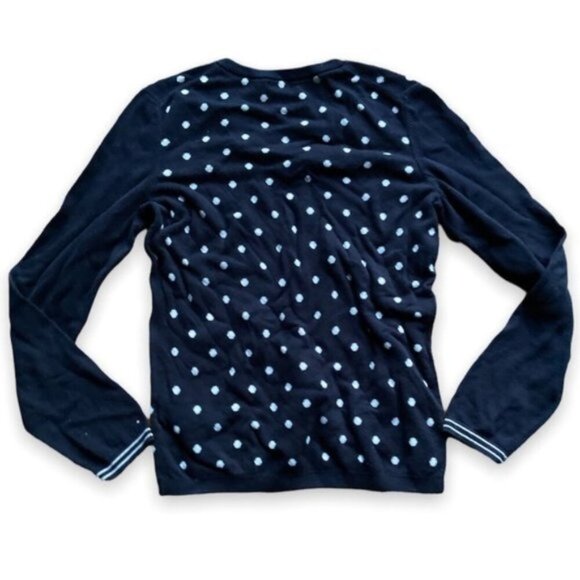Tommy hilfinger polka dot cardigan blue and white size medium - Picture 3 of 6